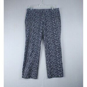 Banana Republic Ryan All Over Print Straight Leg Dress Pants Mid Rise 8P Petite